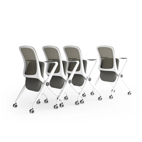 Silla de visita modelo ARA OHV-17 Blanco abatible Aura Muebles
