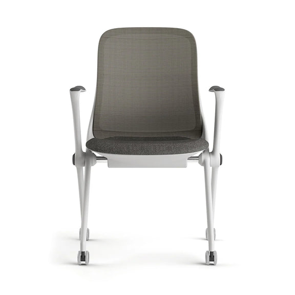 Silla de visita modelo ARA OHV-17 Blanco frente Aura Muebles