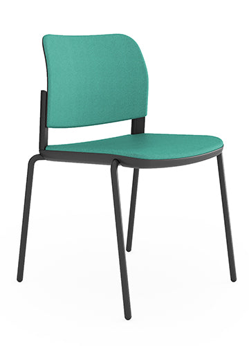 Silla de visita modelo CIAO OHV-12negro lateral Aura Muebles