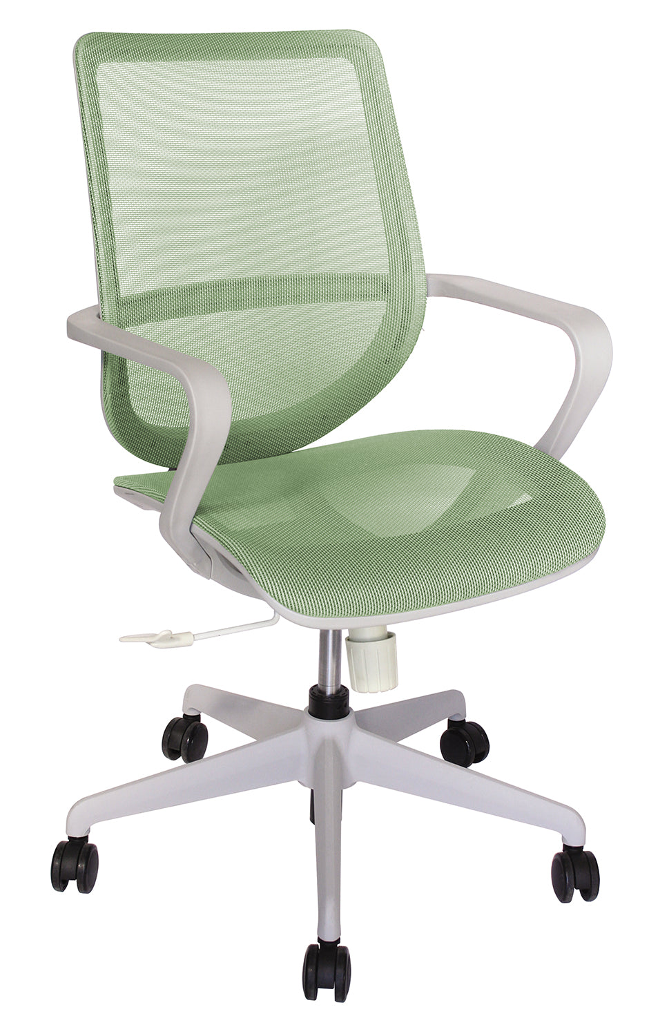 Silla Operativa Modelo EVOLUTION OHE-99gris/verde lateral Aura Muebles