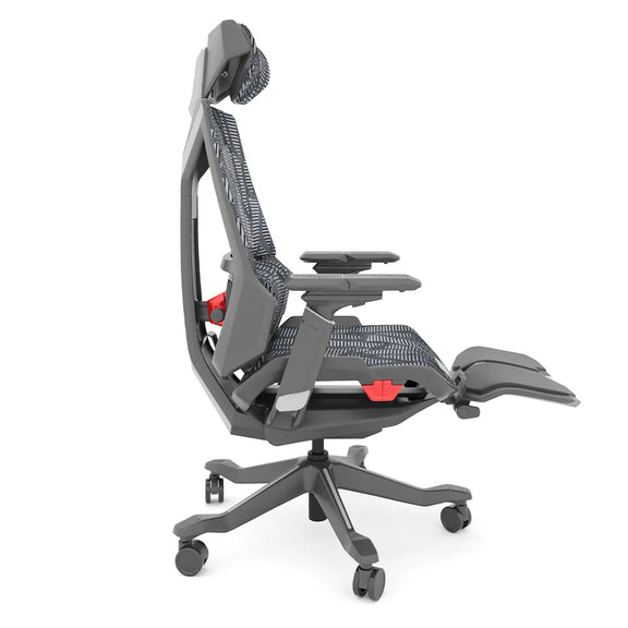 Silla Gamer modelo DRAGON GAMER-001 lateral Reposapies Aura Muebles