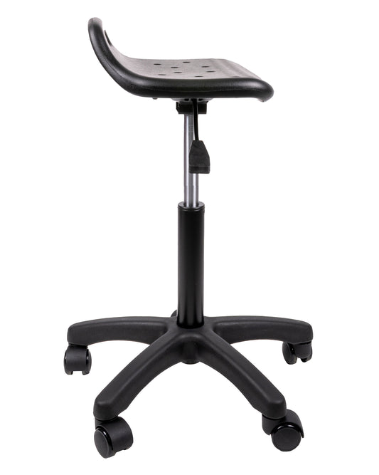 Banco alto industrial modelo HEAVY DUTY OHI-49 con aro cromado lateral Aura muebles