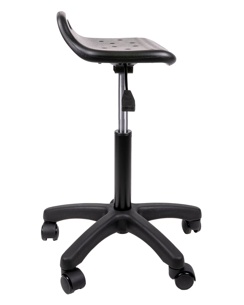 Banco alto industrial modelo HEAVY DUTY OHI-49 con aro cromado lateral Aura muebles