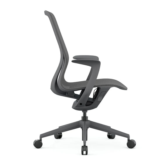 Silla ejecutiva modelo NET OHE-503 Gris lateral Aura Muebles