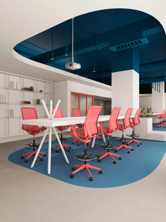 Silla ejecutiva modelo NET OHE-503 Coral KitCajero ambiente Aura Muebles
