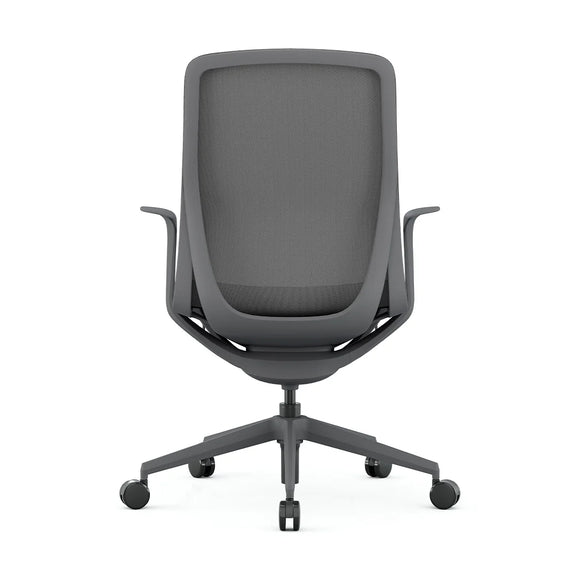 Silla ejecutiva modelo NET OHE-503 Gris atras Aura Muebles