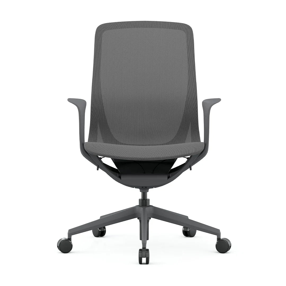 Silla ejecutiva modelo NET OHE-503 Gris frente Aura Muebles