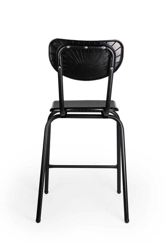 Silla de visita OLIVER OHV-141 de Aura Muebles, diseñada con una estructura tubular resistente y un cómodo asiento en copolimero. Ideal para cualquier espacio, soporta hasta 120 Kgs y cuenta con un acabado antiderrapante. 