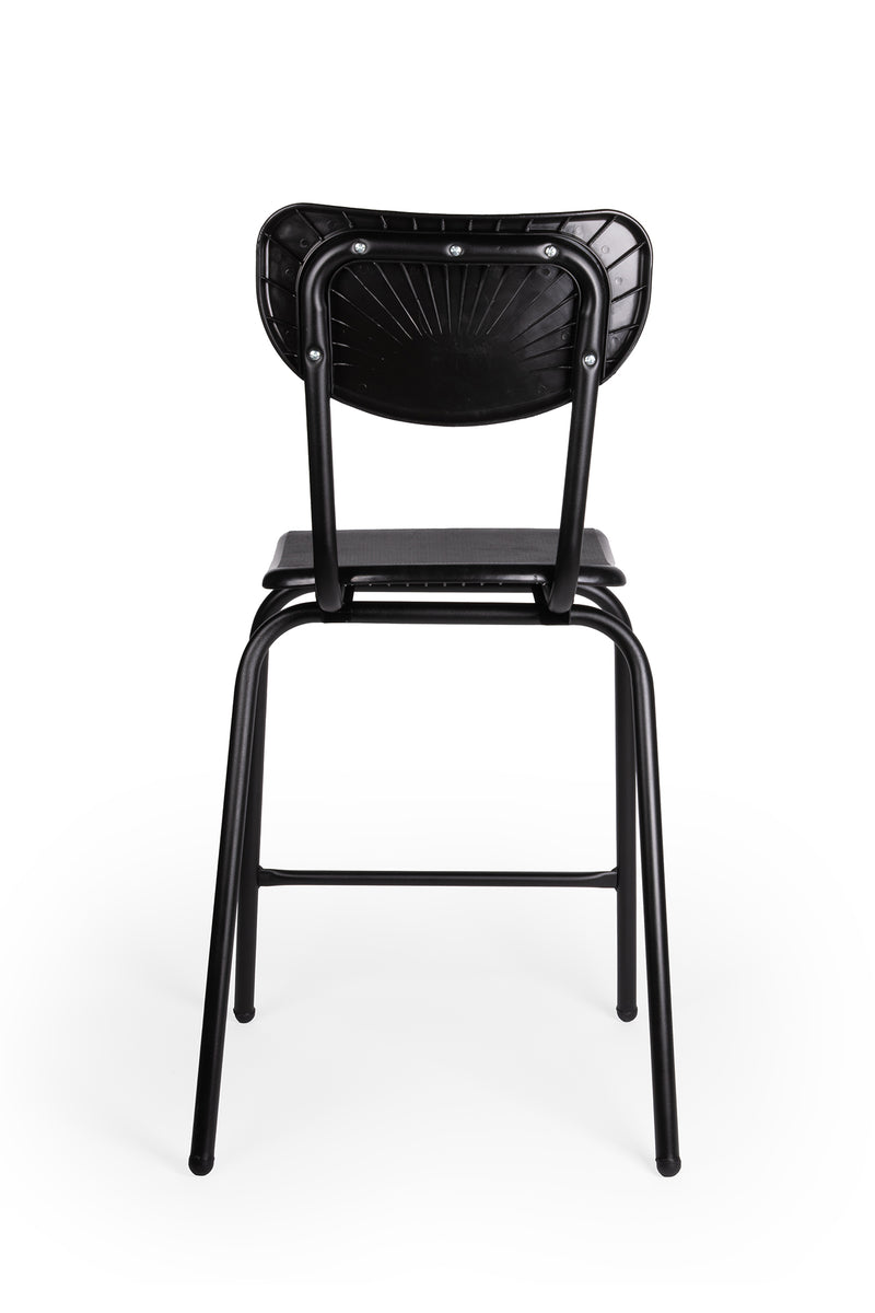 Silla de visita OLIVER OHV-141 de Aura Muebles, diseñada con una estructura tubular resistente y un cómodo asiento en copolimero. Ideal para cualquier espacio, soporta hasta 120 Kgs y cuenta con un acabado antiderrapante. 