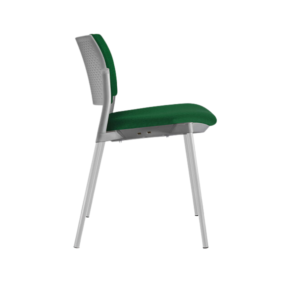 Silla de visita KYOS Estructura De acero tubular de 7/8" de diámetro calibre 14; con acabado en pintura epóxica (electrostática) color negro mate o gris Aura Muebles modelo OHV-329