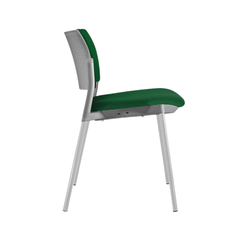 Silla de visita KYOS Estructura De acero tubular de 7/8" de diámetro calibre 14; con acabado en pintura epóxica (electrostática) color negro mate o gris Aura Muebles modelo OHV-329