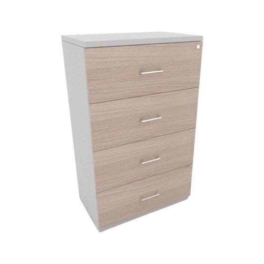 El archivero con melamina horizontal de 4 gavetas modelo AP-4 de Aura Muebles es la opción perfecta para mantener tus documentos organizados y seguros. Descubre su resistencia y durabilidad.