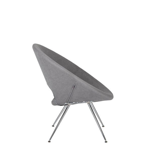 Sillon de Visita modelo Bakko de Aura Muebles de lado color gris