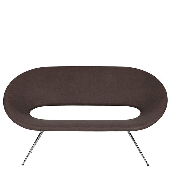 Sillon de Visita modelo Bakkone de Aura Muebles de frente color café