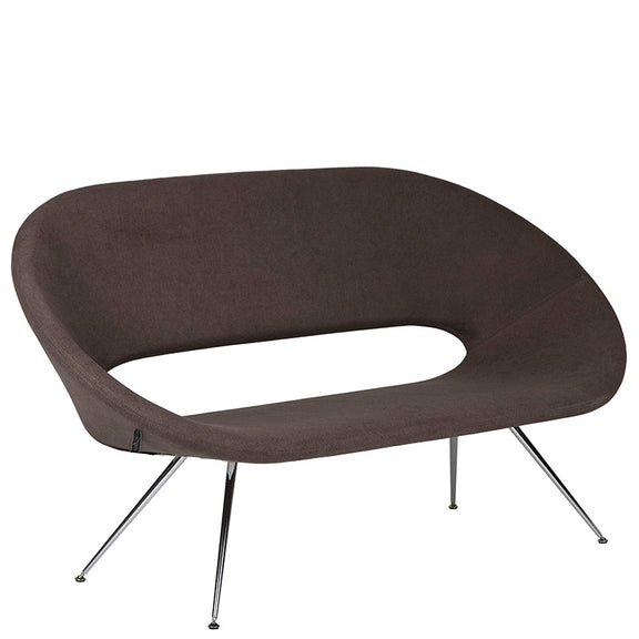 Sillon de Visita modelo Bakkone de Aura Muebles de perfil color café