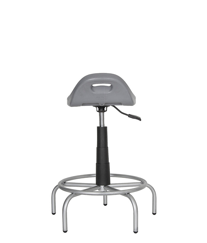 Banco alto SPIDER ideal para laboratorio en color gris.