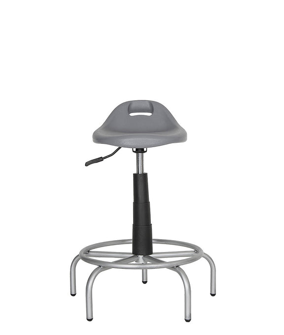 Banco alto SPIDER con diseño ergonómico visto desde ángulo frontal.