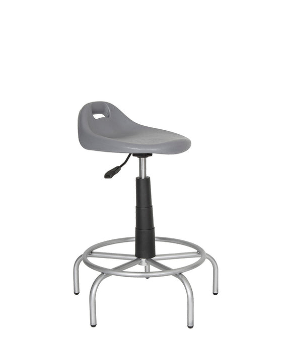 Banco alto SPIDER ideal para laboratorio en color gris.