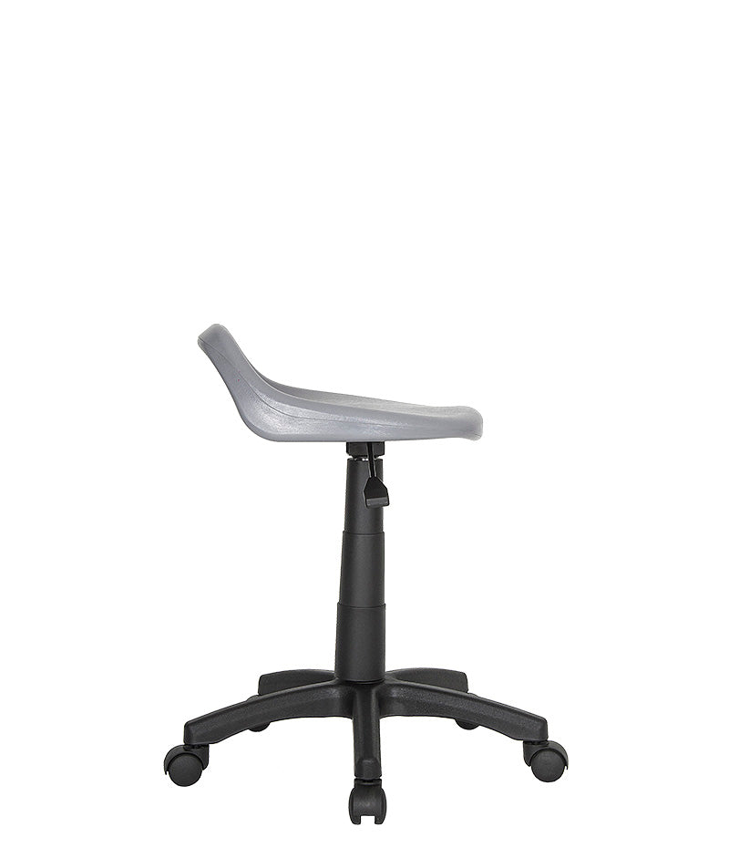 Vista lateral del banco alto modelo STUDIO con respaldo bajo