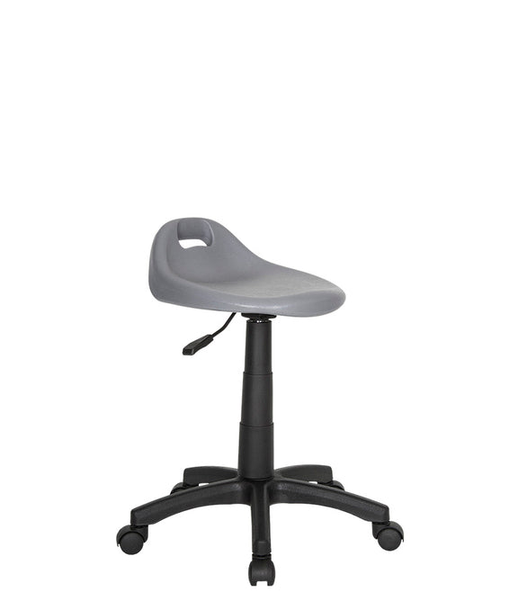 Banco alto modelo STUDIO con ruedas visto desde atrás