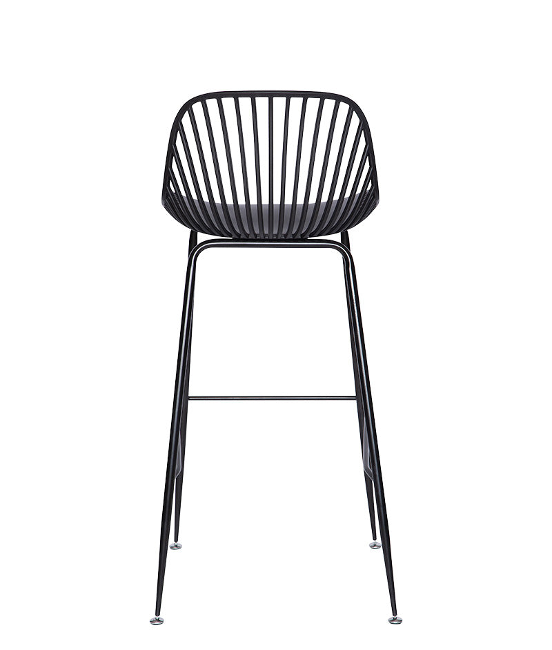 Vista frontal trasera del banco medio negro modelo PL-70 NE