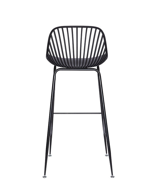 Vista frontal trasera del banco medio negro modelo PL-70 NE