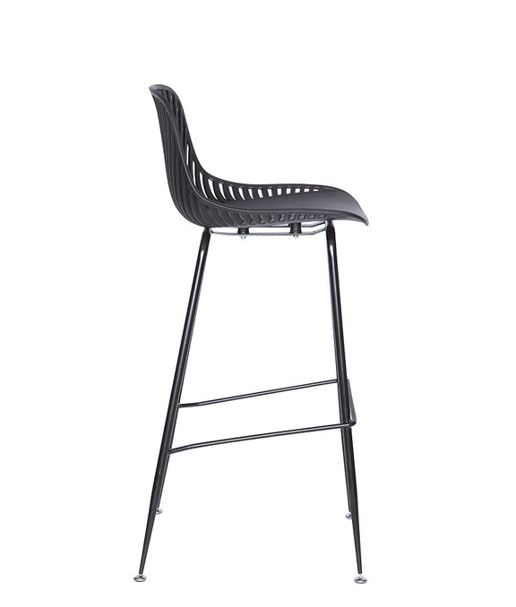 Perfil lateral del banco medio modelo PL-70 NE color negro