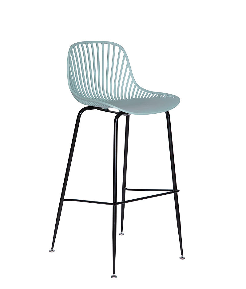 Banco medio verde modelo PL-70 con diseño ergonómico y estructura metálica.