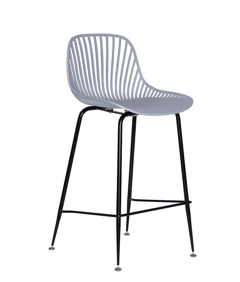 Banco medio color gris modelo PL-70MD GR vista en ángulo