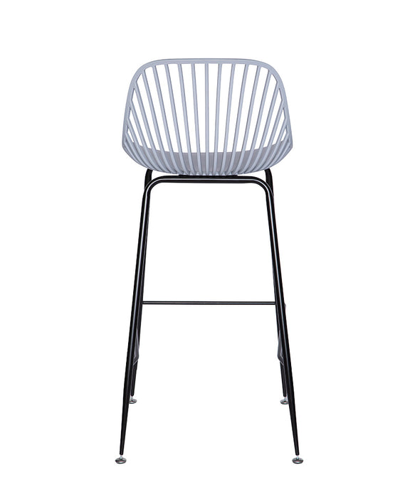 Banco medio gris modelo PL-70MD GR visto desde atrás