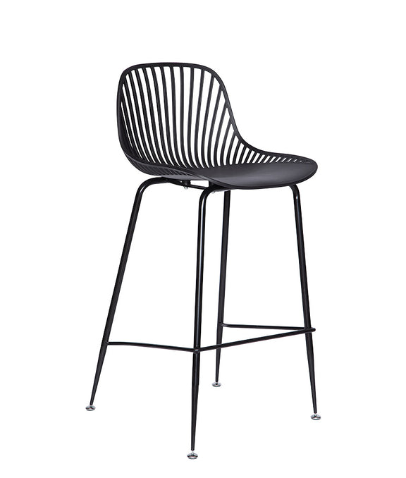 Banco medio color negro modelo PL-70MD visto en ángulo tres cuartos