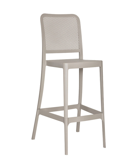 Banco para exterior AR-401C visto de frente, color arena.