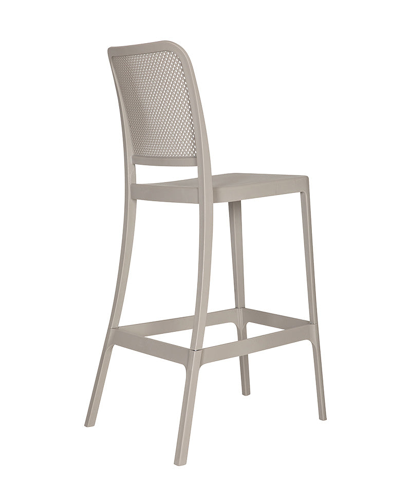 Banco para exterior AR-401C con respaldo calado visto desde atrás.