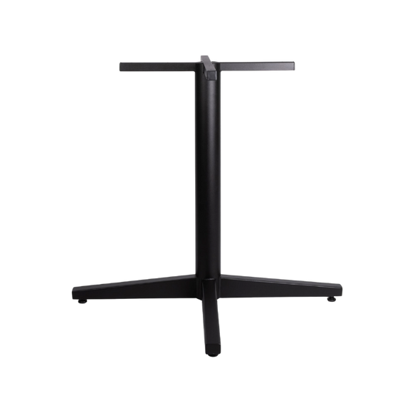 El Pedestal 300-BL es una base robusta y elegante en acero negro, diseñada para soportar mesas circulares de hasta 120 cm de diámetro