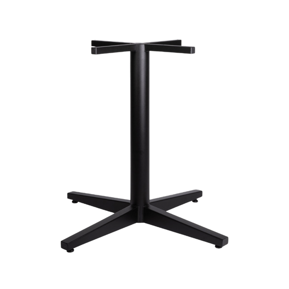 El Pedestal 300-BL es una base robusta y elegante en acero negro, diseñada para soportar mesas circulares de hasta 120 cm de diámetro