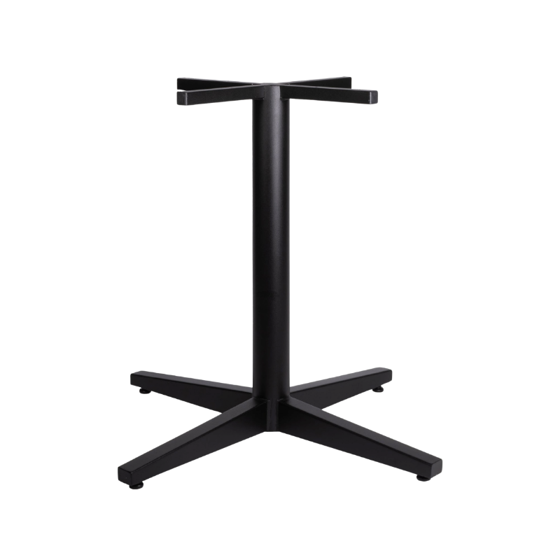 El Pedestal 300-BL es una base robusta y elegante en acero negro, diseñada para soportar mesas circulares de hasta 120 cm de diámetro