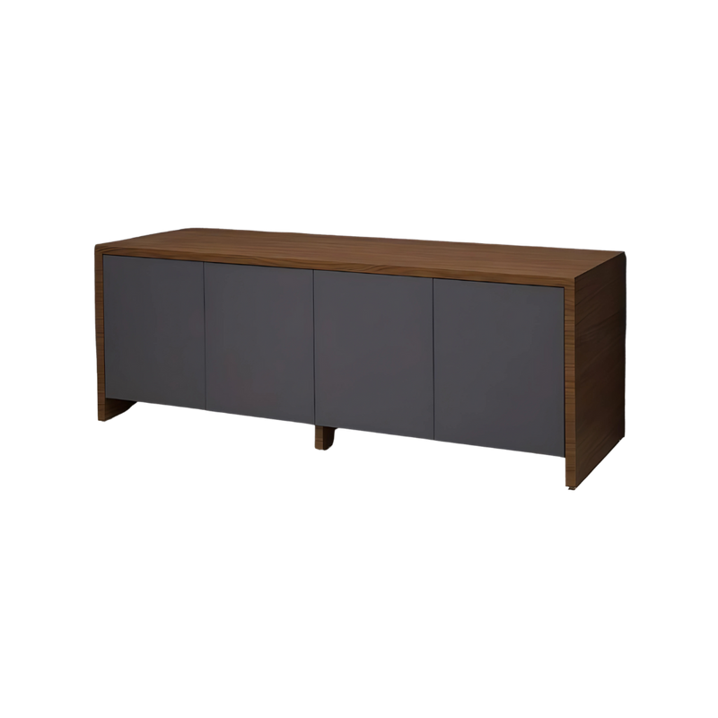 Descubre la elegante credenza de melamina ATENEA de Aura Muebles. Ideal para oficinas y hogares, esta credenza ofrece funcionalidad y estilo con su estructura resistente y acabado moderno.