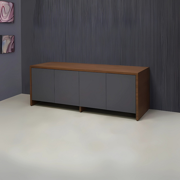 Descubre la elegante credenza de melamina ATENEA de Aura Muebles. Ideal para oficinas y hogares, esta credenza ofrece funcionalidad y estilo con su estructura resistente y acabado moderno.