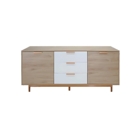 Credenza de Melamina con 2 puertas y 3 cajoneras fabricada en melamina varios colores Aura Muebles modelo MICR-02