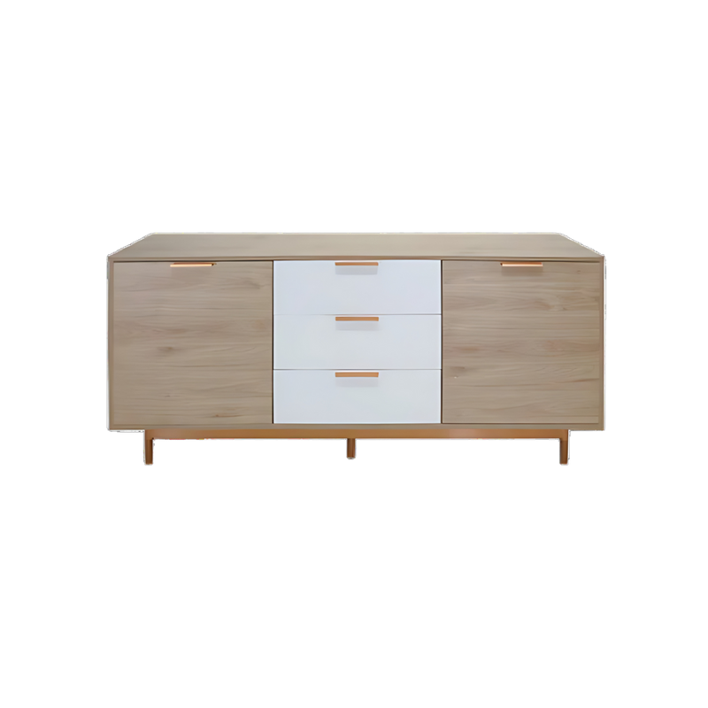 Credenza de Melamina con 2 puertas y 3 cajoneras fabricada en melamina varios colores Aura Muebles modelo MICR-02