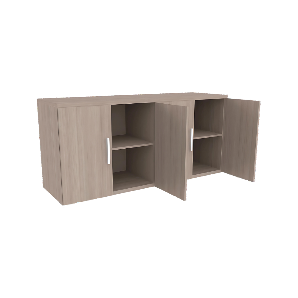 Credenza 4 puertas, con chapas de seguridad y 2 entrepaños interiores Aura Muebles modelo AFRODITA