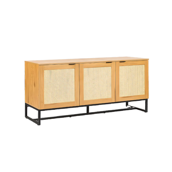 Credenza con 3 puertas fabricada en melamina con base metálica Varios colores Aura Muebles modelo MICR-06