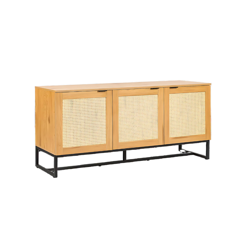 Credenza con 3 puertas fabricada en melamina con base metálica Varios colores Aura Muebles modelo MICR-06