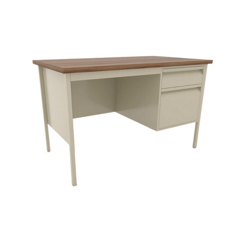 Encuentra el escritorio metálico secretarial modelo ECO 1060 en Aura Muebles. Una solución duradera y elegante para tu oficina, diseñado con materiales de alta calidad. Trabaja cómodamente y mantente productivo durante todo el día.