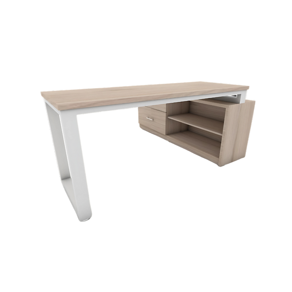 Descubre el escritorio secretarial modelo CE-140 de Aura Muebles, diseñado para brindarte eficiencia y comodidad en tu espacio de trabajo. Organízate mejor y realiza tus tareas con facilidad gracias a su amplia superficie de trabajo y diseño ergonómico. 