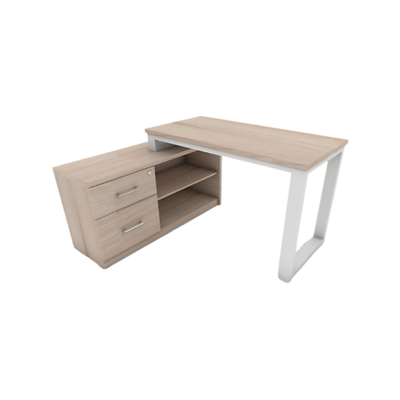Descubre el escritorio secretarial modelo CE-140 de Aura Muebles, diseñado para brindarte eficiencia y comodidad en tu espacio de trabajo. Organízate mejor y realiza tus tareas con facilidad gracias a su amplia superficie de trabajo y diseño ergonómico. 