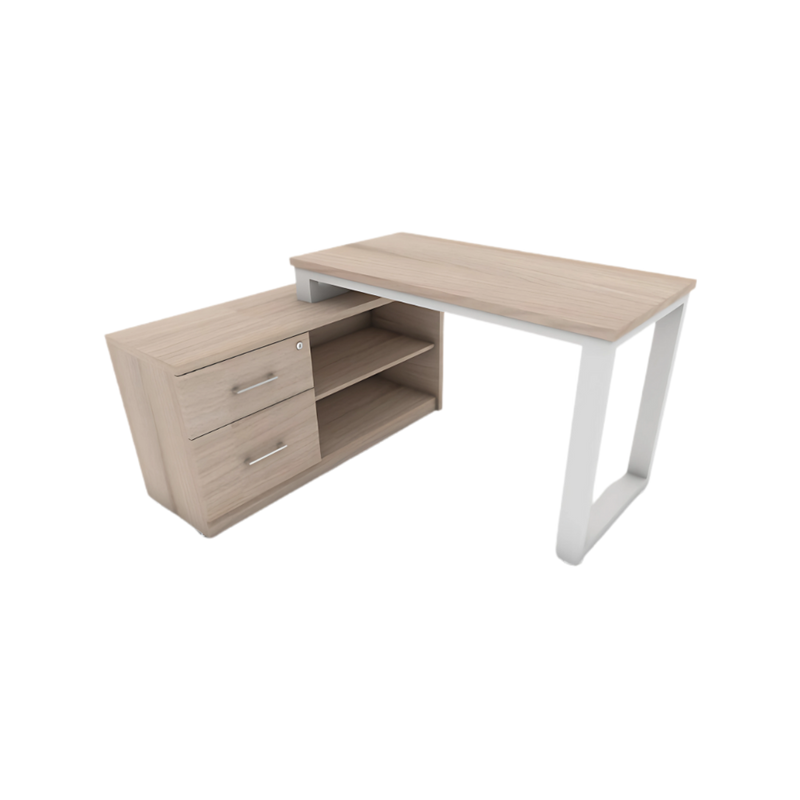 Descubre el escritorio secretarial modelo CE-140 de Aura Muebles, diseñado para brindarte eficiencia y comodidad en tu espacio de trabajo. Organízate mejor y realiza tus tareas con facilidad gracias a su amplia superficie de trabajo y diseño ergonómico. 