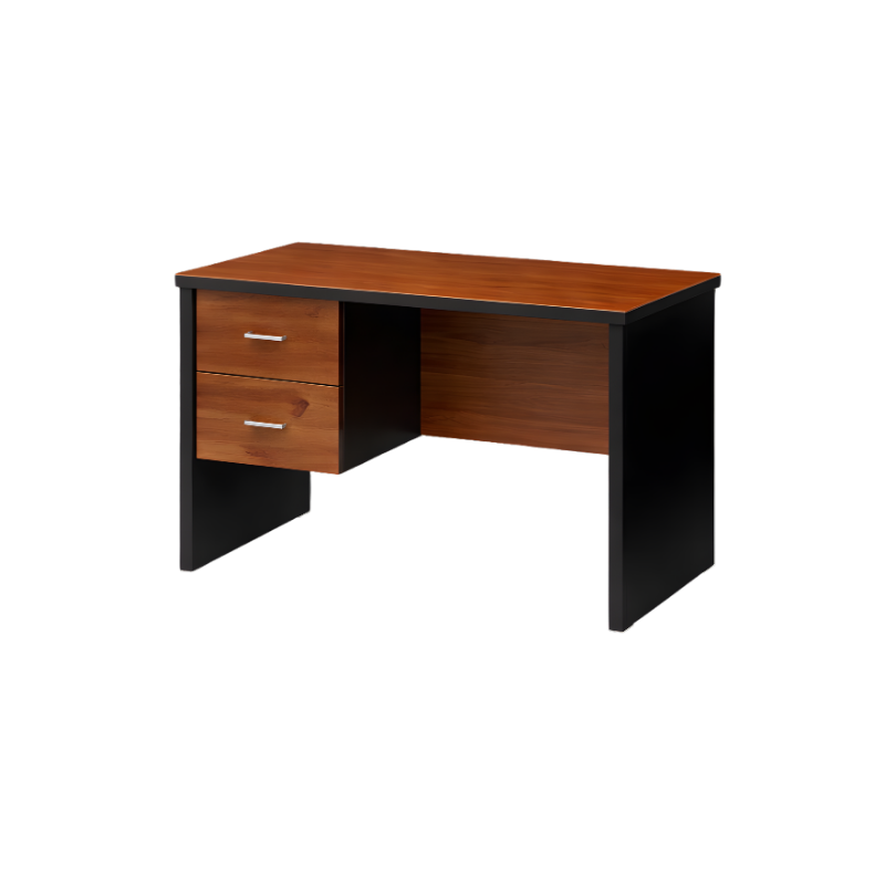 Escritorio secretarial fabricado en melamina doble cara de 28mm con cantos PVC termo fusionados Aura Muebles modelo ESEC12