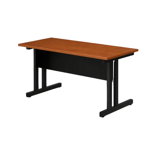 Escritorio secretarial moderno con estructura y cubierta de melamina apto para el trabajo Aura Muebles ESEC20