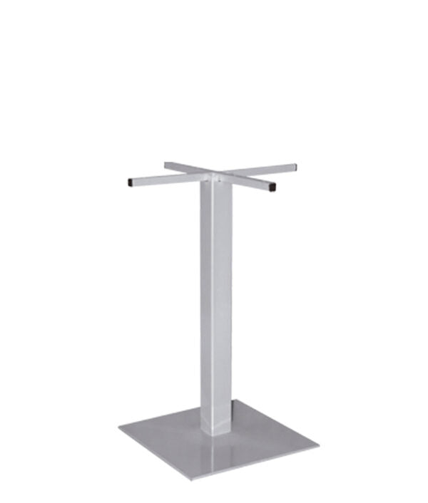 Estructura para mesa AR-112 con base cuadrada metálica de 40x40 cm para cubiertas de 60 cm